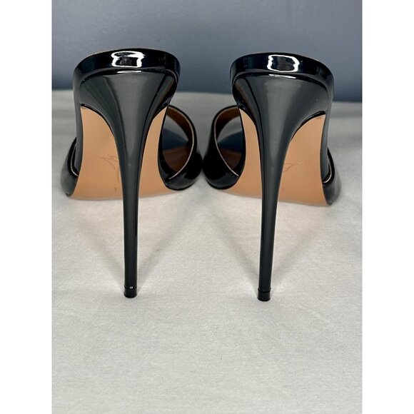 Cult of Coquette Shoes Gia Mules Size 11 Patent Pointed Toe High Heel Sexy Vegan - Picture 3 of 14